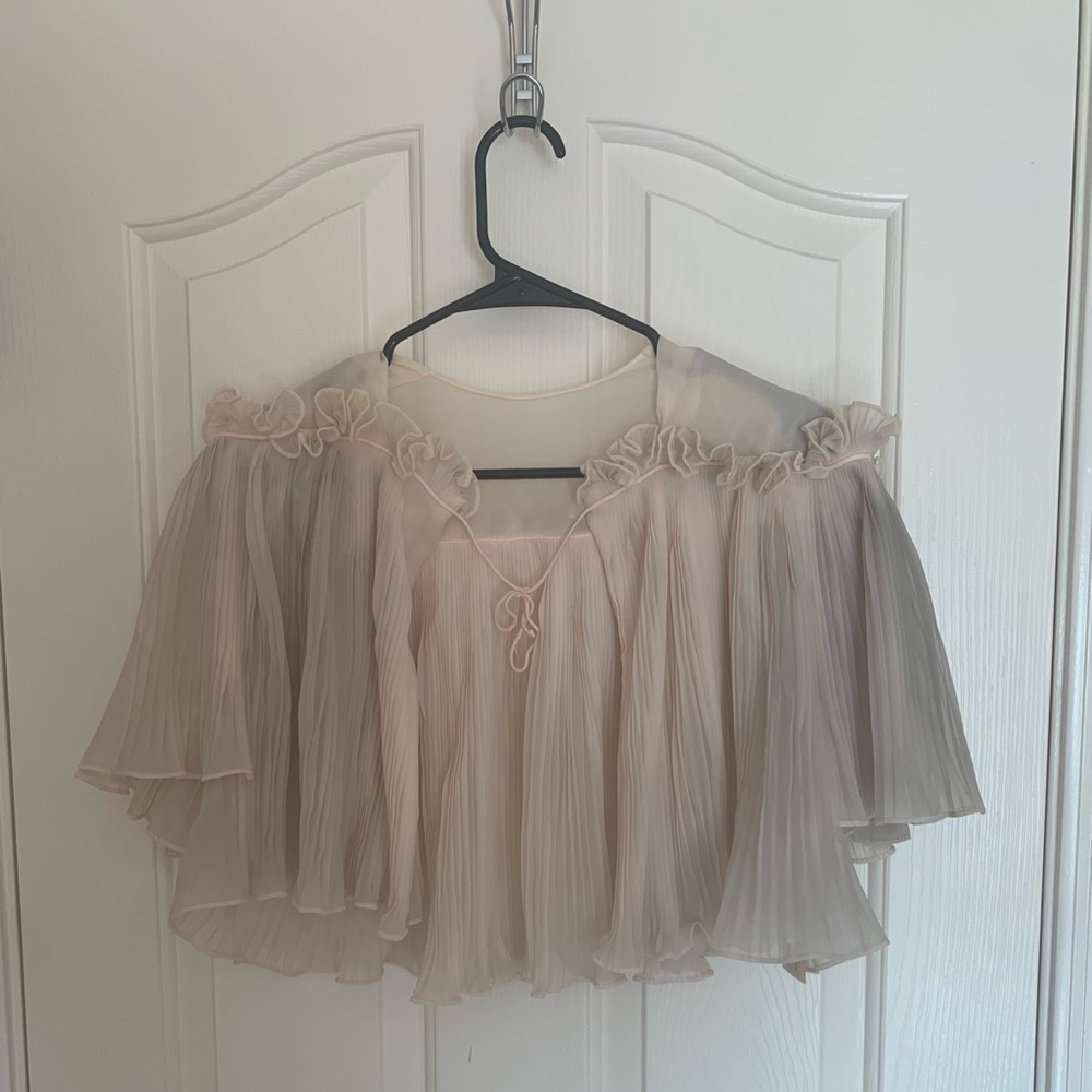 Vintage Shear Ruffled Cape